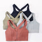 High-Impact Cross Back Sports Bra with Adjustable Front Zipper