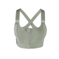 High-Impact Cross Back Sports Bra with Adjustable Front Zipper