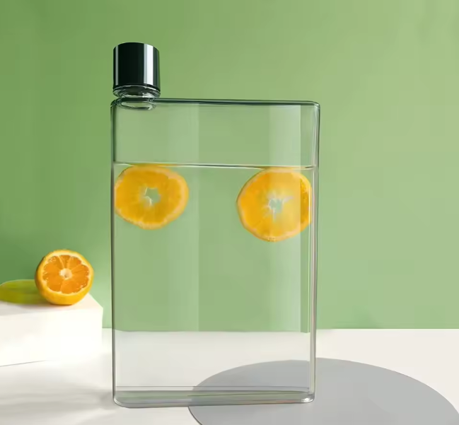 BPA-Free Flat Water Bottle – Portable & Clear Paper Cup Kettle