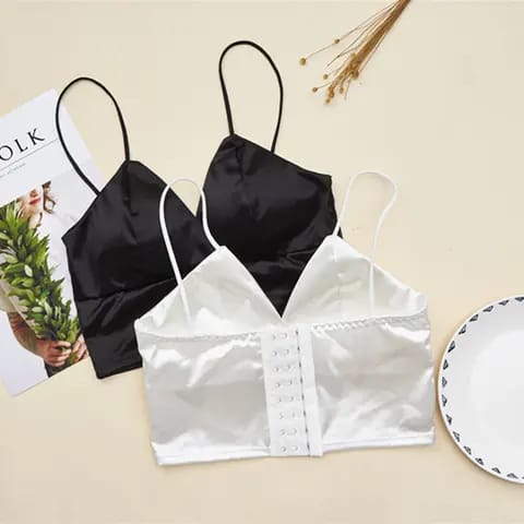 Satin Tube Crop Bra - Seamless Camisole for Summer Fashion & Comfort